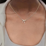 Simple and Stylish Bow Pendant Necklace