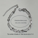Elegant 18K Golden Plated Stainless Steel Double Layered Bracelet