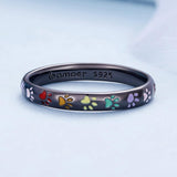 Sterling Silver Ring with Paw Print.