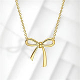 Simple and Stylish Bow Pendant Necklace
