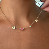 Heart-Shaped Initial Necklace