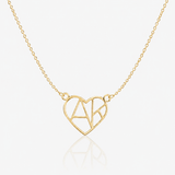 Necklace With Heart And Initial