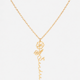 Name & Birth Flower Necklace