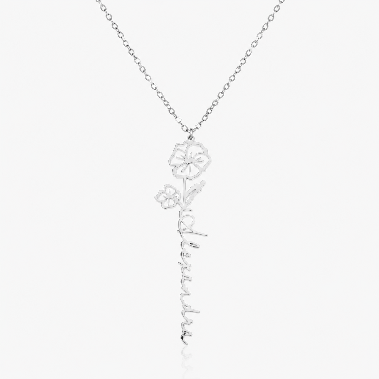 Name & Birth Flower Necklace