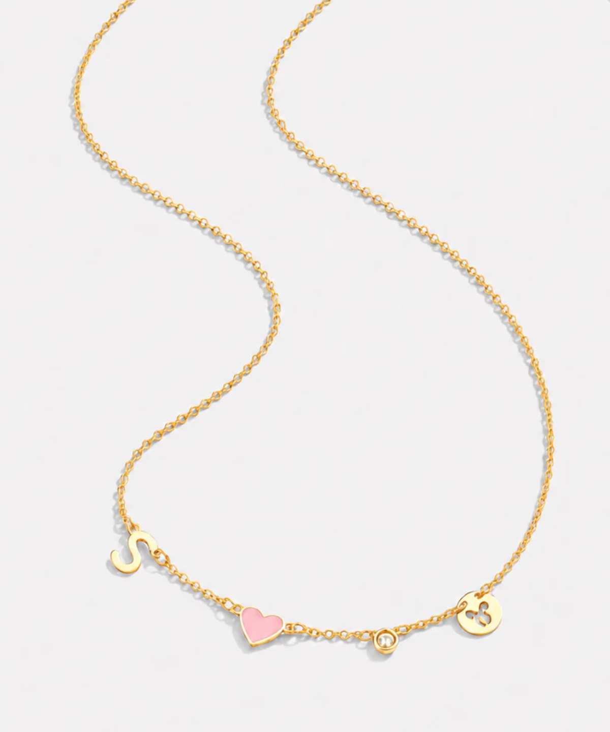 Heart-Shaped Initial Necklace