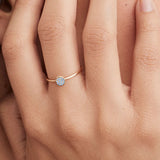 Classic ring with birthstone