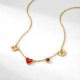 Heart-Shaped With Initial Necklace