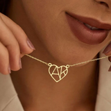 Necklace With Heart And Initial