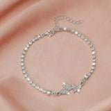 Rhinestone Butterfly Bracelet