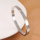 Elegant Stainless Steel Clover Bracelet