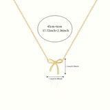 Simple and Stylish Bow Pendant Necklace