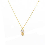 Gold-plated necklace for cats with zirconia