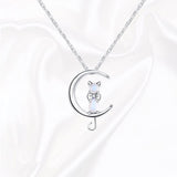 Necklace with Moonstone and Kitten